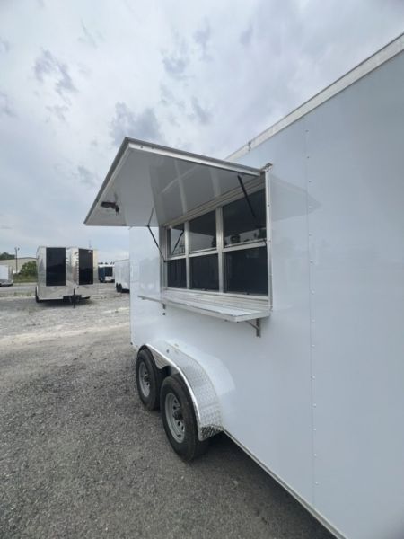 New 2027 Quality Cargo 7x16 Concession Trailer – White | 7' Interior | 9,990 lb GVWR