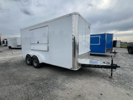New 2027 Quality Cargo 7x16 Concession Trailer – White | 7' Interior | 9,990 lb GVWR