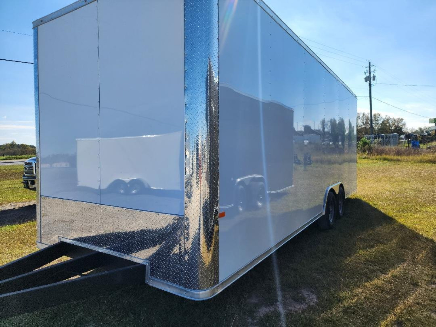 New 2027 Rock Solid Cargo 8.5x24 Tandem Axle Concession Trailer – White | 7'6" Interior | 10,000 lb GVWR