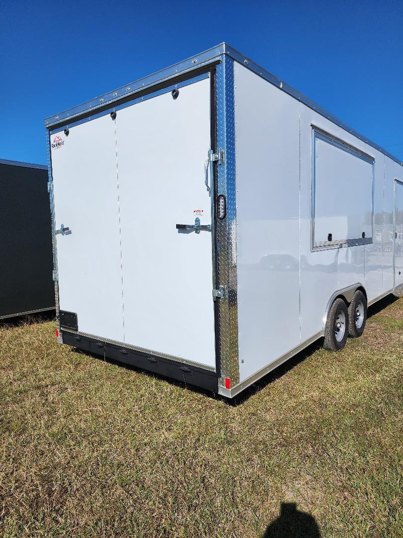 New 2027 Rock Solid Cargo 8.5x24 Tandem Axle Concession Trailer – White | 7'6" Interior | 10,000 lb GVWR