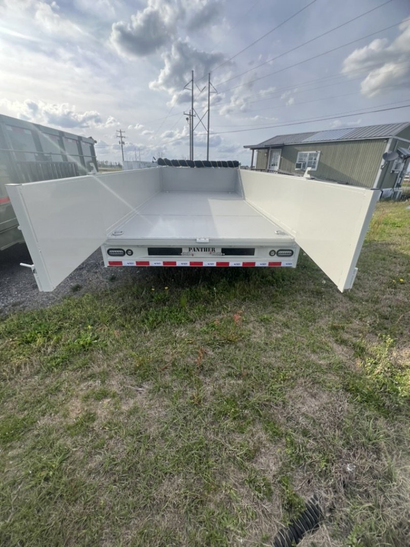 New 2027 Panther Cargo 7x14 Tandem Axle Dump Trailer – Gray | 14,000 lb GVWR | Heavy-Duty Dump Trailer