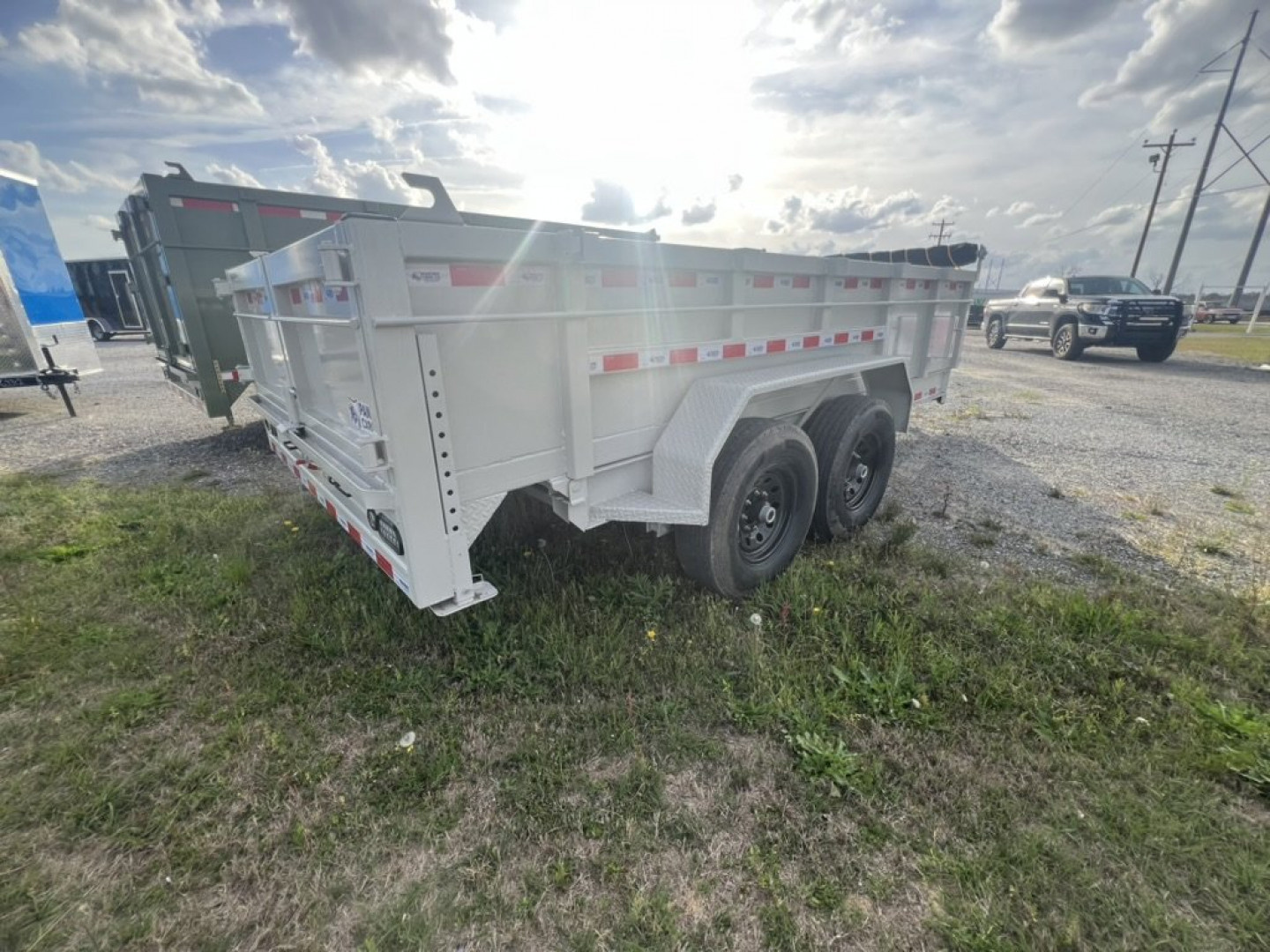 New 2027 Panther Cargo 7x14 Tandem Axle Dump Trailer – Gray | 14,000 lb GVWR | Heavy-Duty Dump Trailer