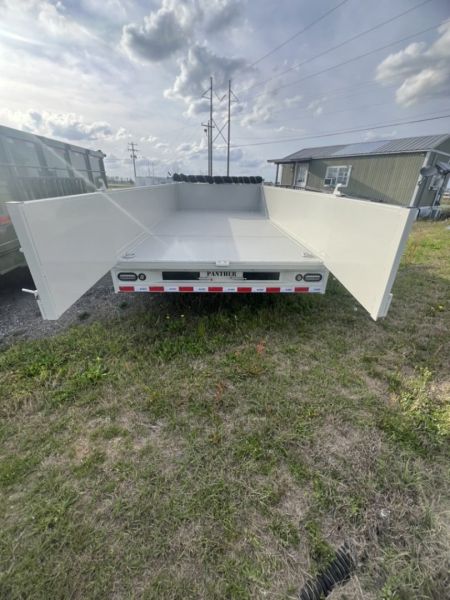 New 2027 Panther Cargo 7x14 Tandem Axle Dump Trailer – Gray | 14,000 lb GVWR | Heavy-Duty Dump Trailer