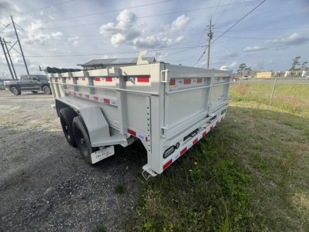 New 2027 Panther Cargo 7x14 Tandem Axle Dump Trailer – Gray | 14,000 lb GVWR | Heavy-Duty Dump Trailer