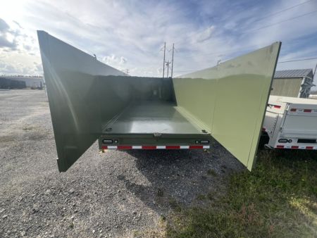 New 2027 Panther Cargo 7x16 Tandem Axle High Side Dump Trailer – Green | 16,000 lb GVWR | Heavy-Duty Commercial Dump Trailer
