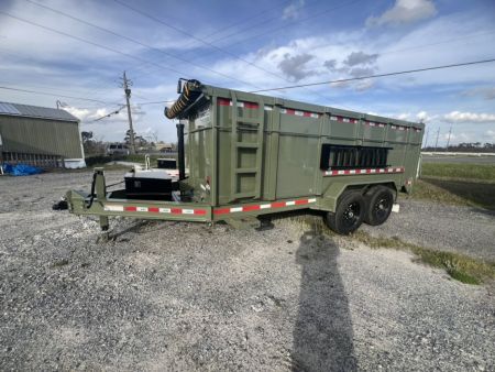 New 2027 Panther Cargo 7x16 Tandem Axle High Side Dump Trailer – Green | 16,000 lb GVWR | Heavy-Duty Commercial Dump Trailer