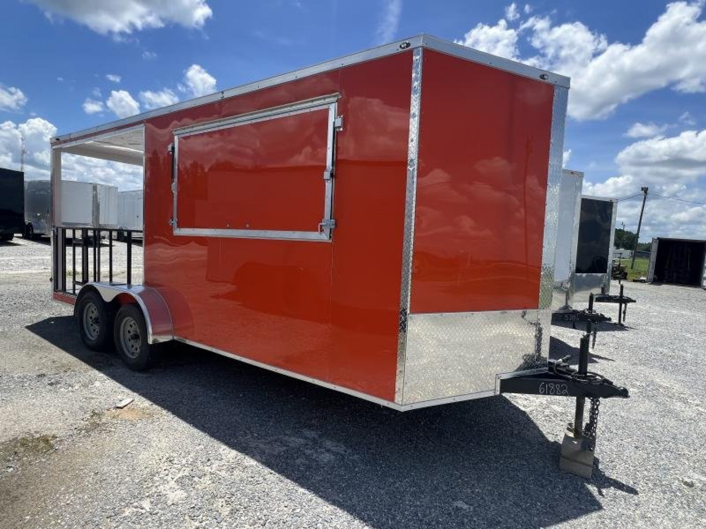 New 2027 South Georgia Cargo Trailers 7x18 Tandem Axle BBQ Trailer – Orange PolyCore | Porch Package | 7,000 lb GVWR