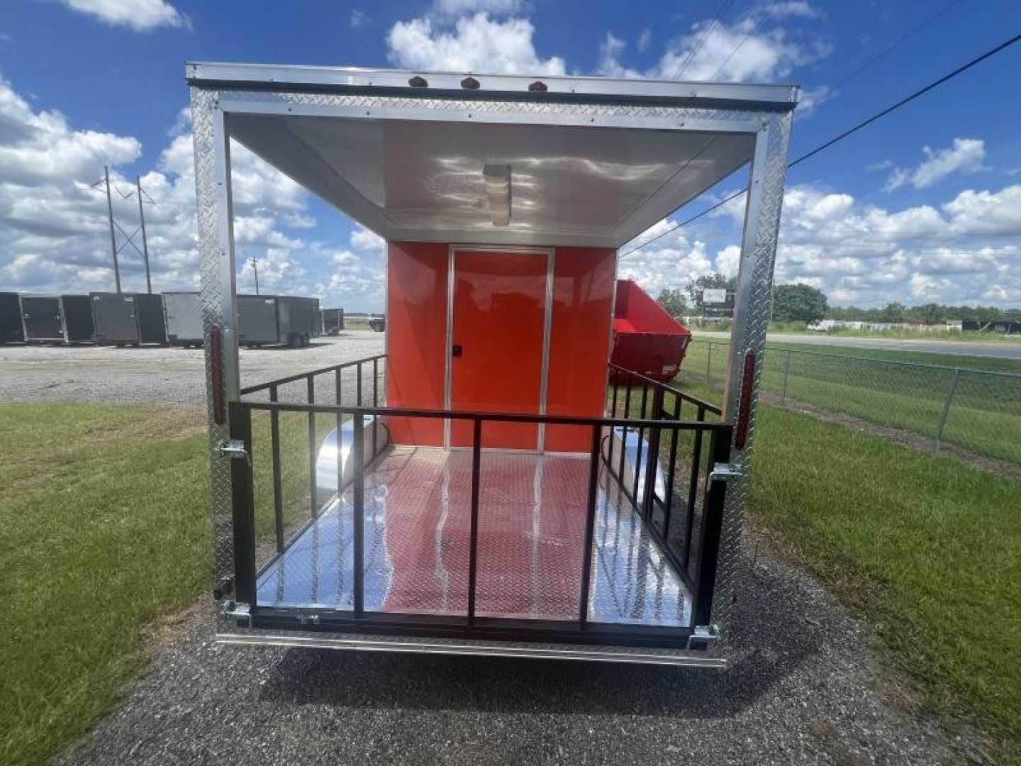 New 2027 South Georgia Cargo Trailers 7x18 Tandem Axle BBQ Trailer – Orange PolyCore | Porch Package | 7,000 lb GVWR
