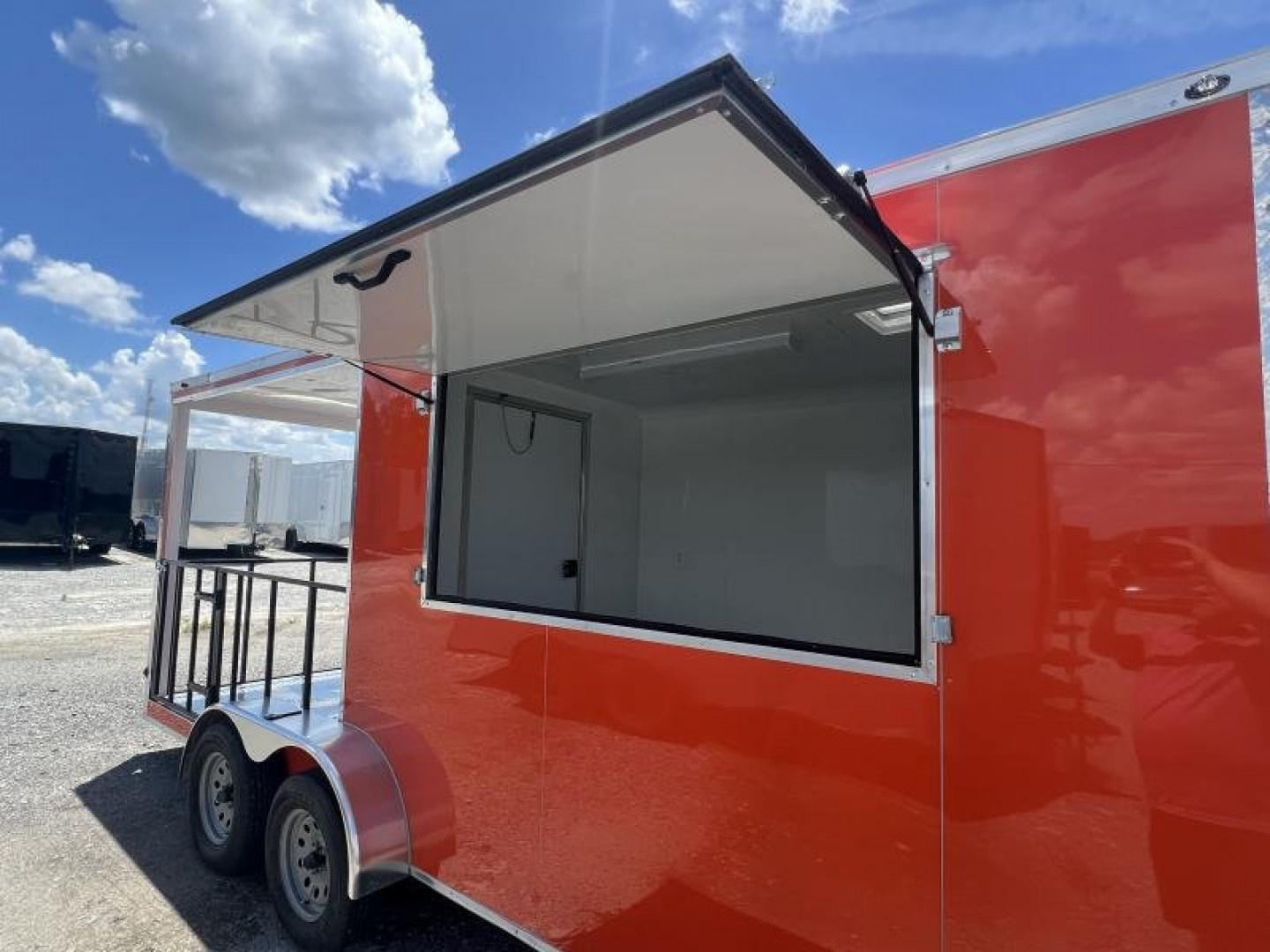 New 2027 South Georgia Cargo Trailers 7x18 Tandem Axle BBQ Trailer – Orange PolyCore | Porch Package | 7,000 lb GVWR
