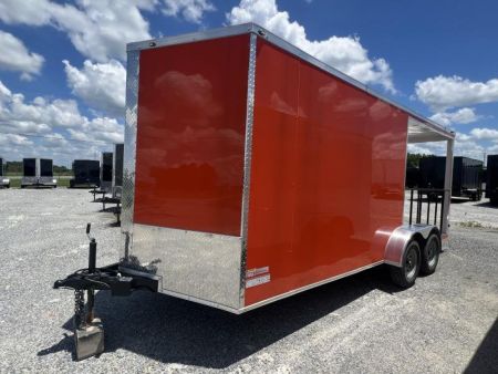 New 2027 South Georgia Cargo Trailers 7x18 Tandem Axle BBQ Trailer – Orange PolyCore | Porch Package | 7,000 lb GVWR