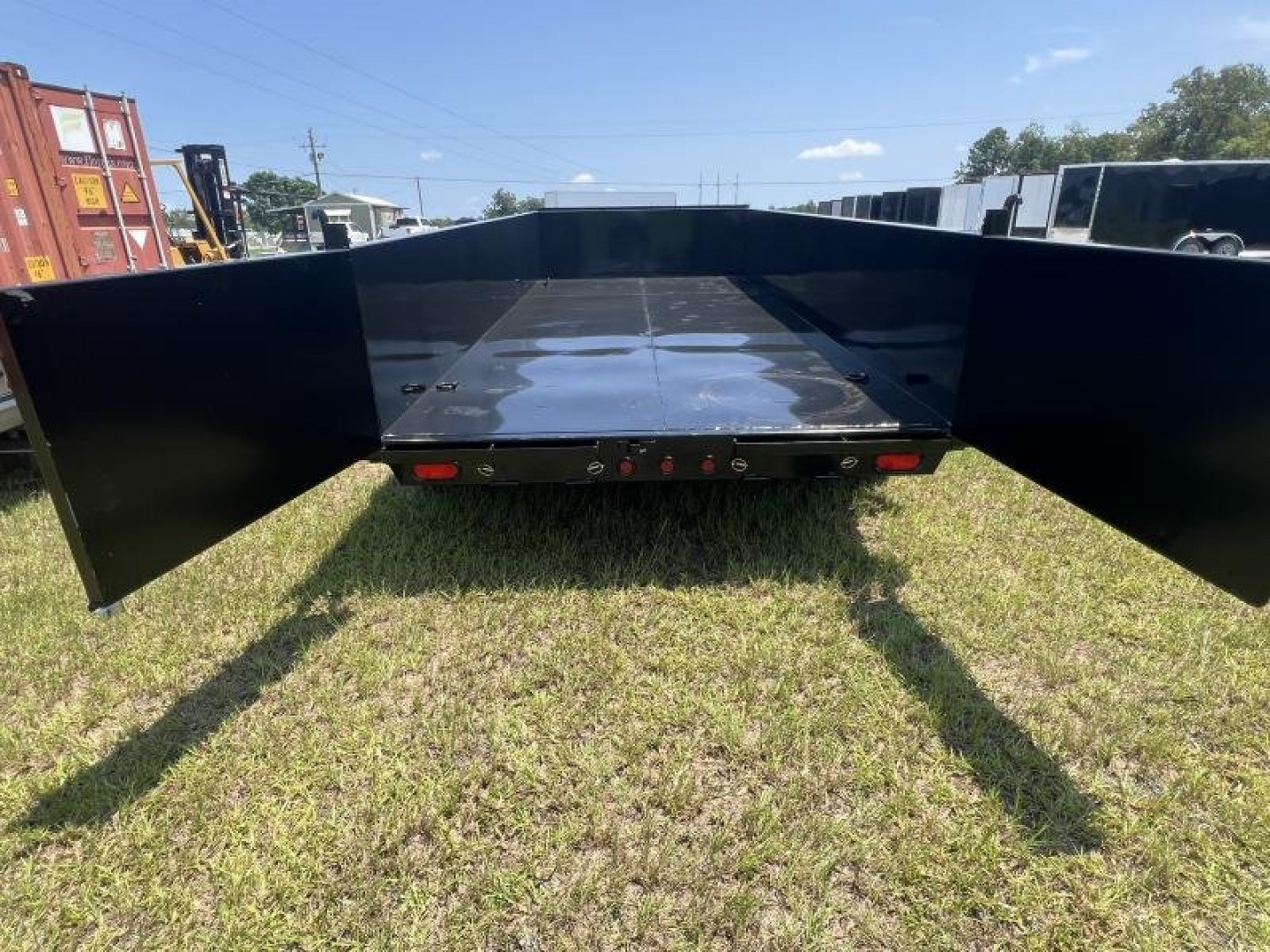 New 2027 TUFFDUMP 7x16 Tandem Axle Low Side Dump Trailer – Black | 14,000 lb GVWR | Heavy-Duty Hydraulic Dump Trailer