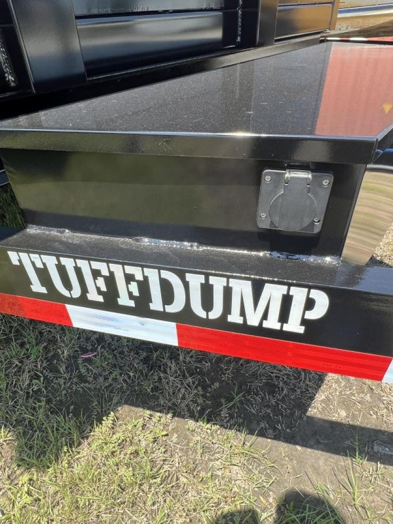 New 2027 TUFFDUMP 7x16 Tandem Axle Low Side Dump Trailer – Black | 14,000 lb GVWR | Heavy-Duty Hydraulic Dump Trailer