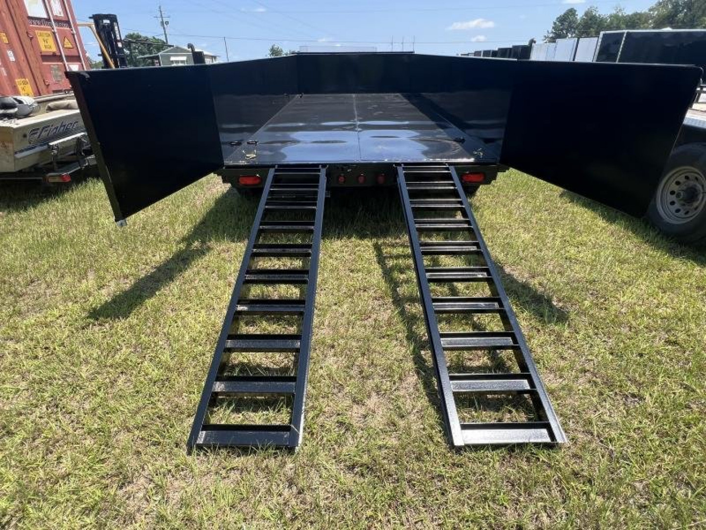 New 2027 TUFFDUMP 7x16 Tandem Axle Low Side Dump Trailer – Black | 14,000 lb GVWR | Heavy-Duty Hydraulic Dump Trailer