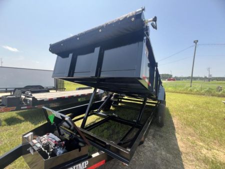 New 2027 TUFFDUMP 7x16 Tandem Axle Low Side Dump Trailer – Black | 14,000 lb GVWR | Heavy-Duty Hydraulic Dump Trailer