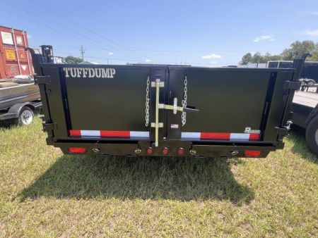 New 2027 TUFFDUMP 7x16 Tandem Axle Low Side Dump Trailer – Black | 14,000 lb GVWR | Heavy-Duty Hydraulic Dump Trailer