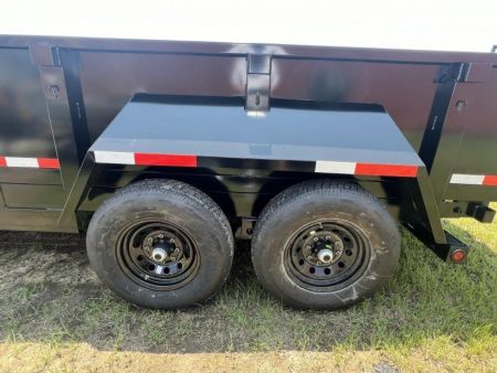 New 2027 TUFFDUMP 7x16 Tandem Axle Low Side Dump Trailer – Black | 14,000 lb GVWR | Heavy-Duty Hydraulic Dump Trailer