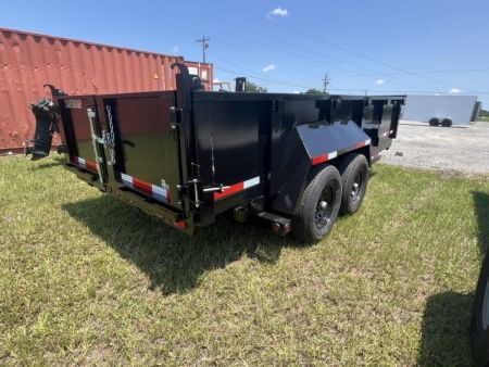 New 2027 TUFFDUMP 7x16 Tandem Axle Low Side Dump Trailer – Black | 14,000 lb GVWR | Heavy-Duty Hydraulic Dump Trailer