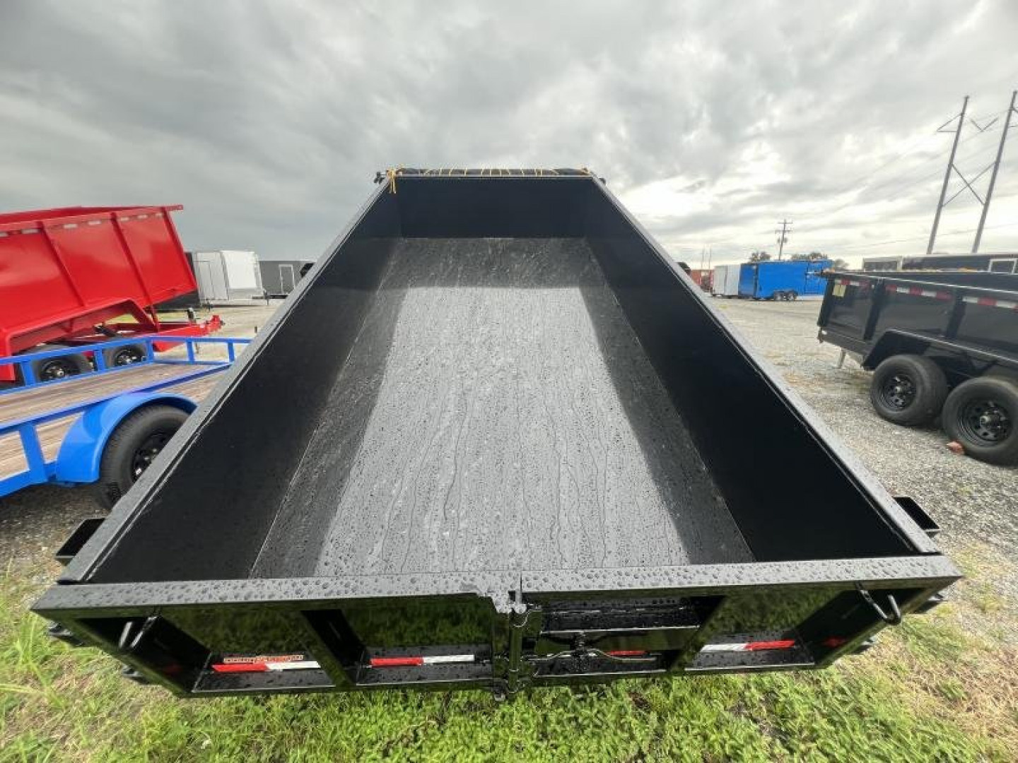 New 2027 Down 2 Earth Trailers 6x12 Tandem Axle Low Side Dump Trailer E-Series – Black | 7,000 lb GVWR