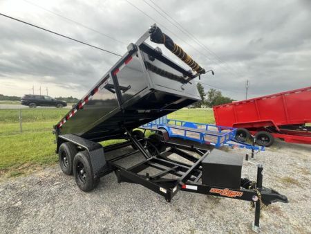 New 2027 Down 2 Earth Trailers 6x12 Tandem Axle Low Side Dump Trailer E-Series – Black | 7,000 lb GVWR