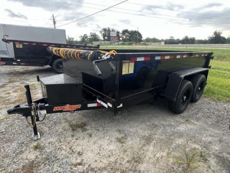 New 2027 Down 2 Earth Trailers 6x12 Tandem Axle Low Side Dump Trailer E-Series – Black | 7,000 lb GVWR