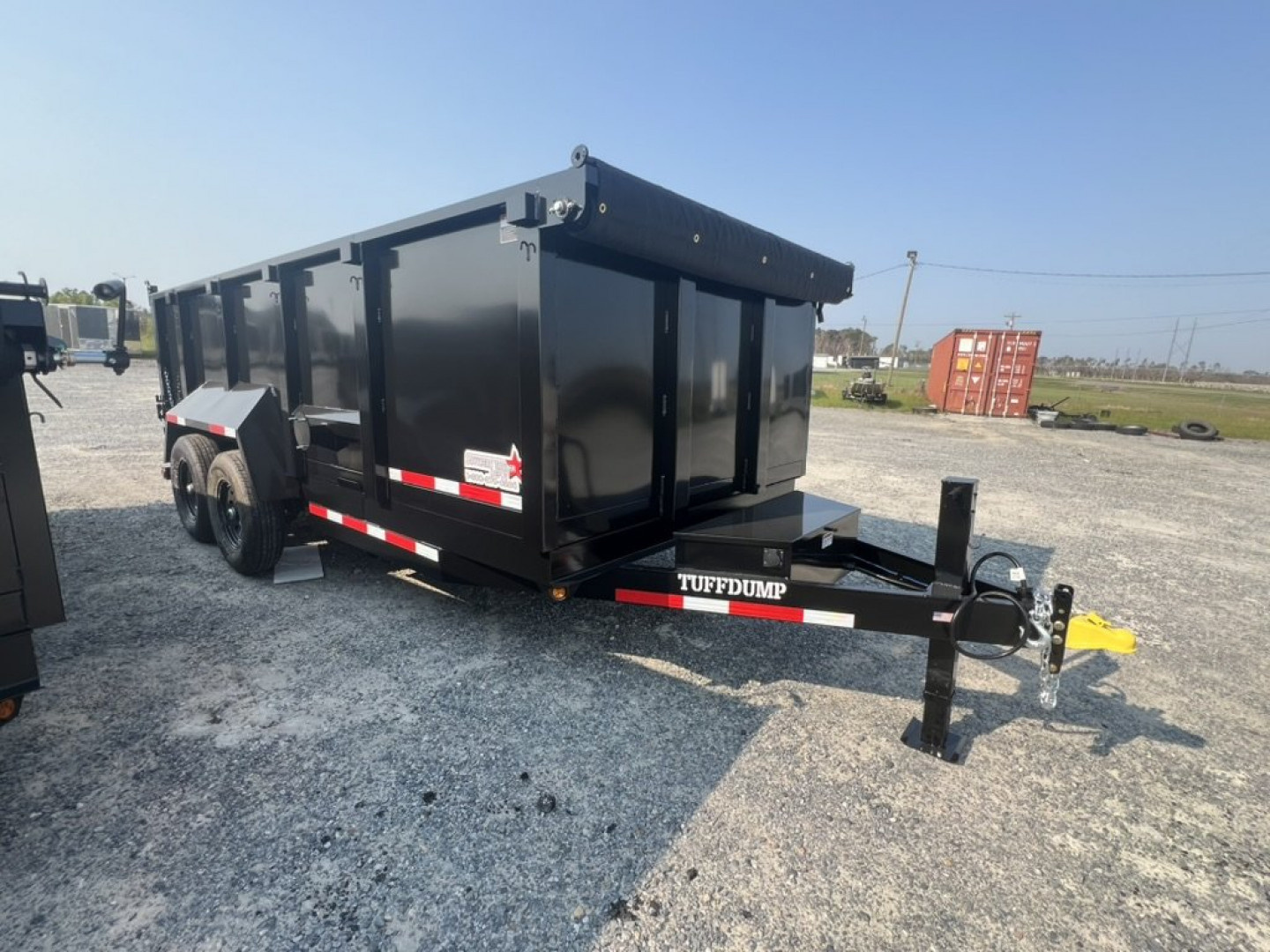 New 2027 TUFFDUMP 7x16 Tandem Axle High Side Dump Trailer – Black | 14,000 lb GVWR | Heavy-Duty Hydraulic Dump Trailer