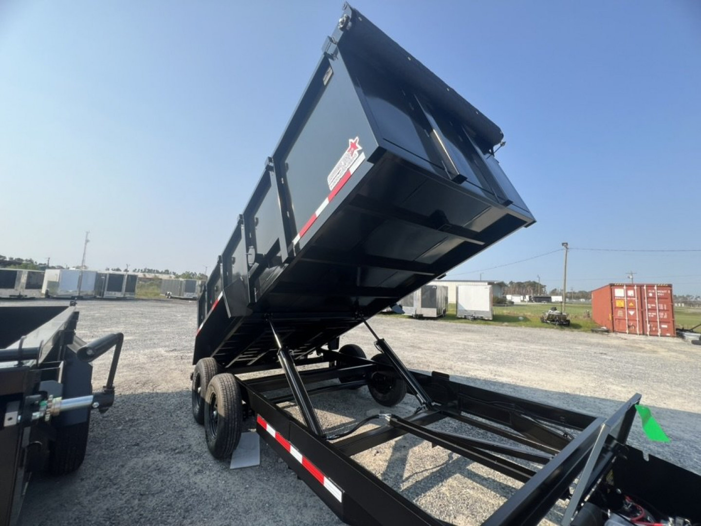 New 2027 TUFFDUMP 7x16 Tandem Axle High Side Dump Trailer – Black | 14,000 lb GVWR | Heavy-Duty Hydraulic Dump Trailer