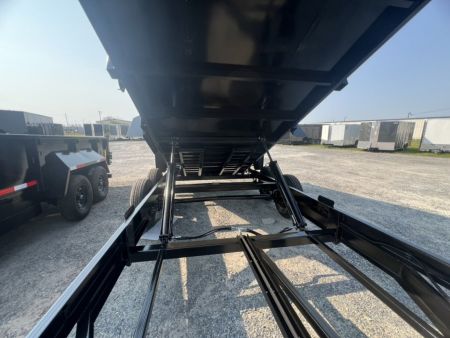 New 2027 TUFFDUMP 7x16 Tandem Axle High Side Dump Trailer – Black | 14,000 lb GVWR | Heavy-Duty Hydraulic Dump Trailer