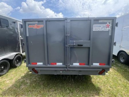 New 2027 Down 2 Earth Trailers 7x16 Tandem Axle High Side Dump Trailer – Gray | 14,000 lb GVWR | Heavy-Duty Hydraulic Dump Trailer