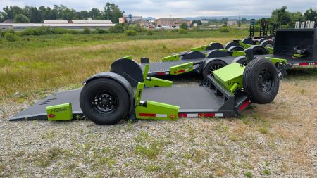 New 2025  FlatTrak  by Belmont 6x12 Lay Flat Tilt Equipment Hauler (FCH7212) w/ Hydraulic Jack