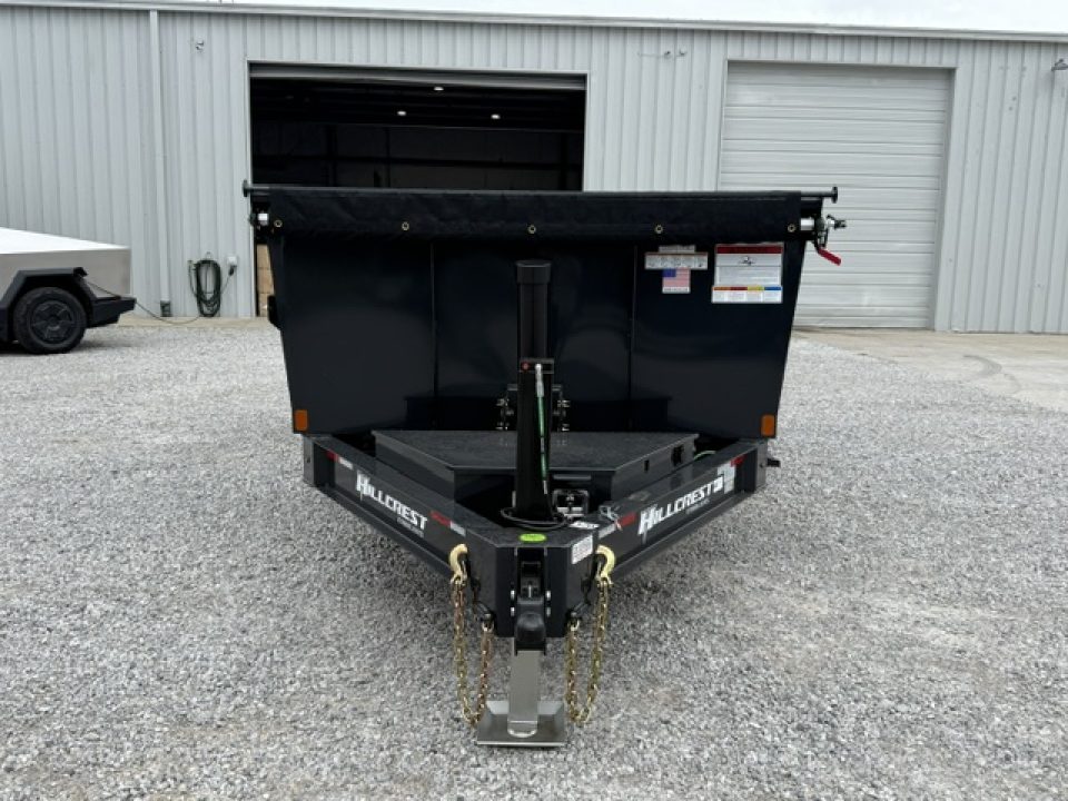 New Hillcrest Dump 7x16 17.6k 40" Sides BP W/ HD Tube Ramps & Hydraulic Jack