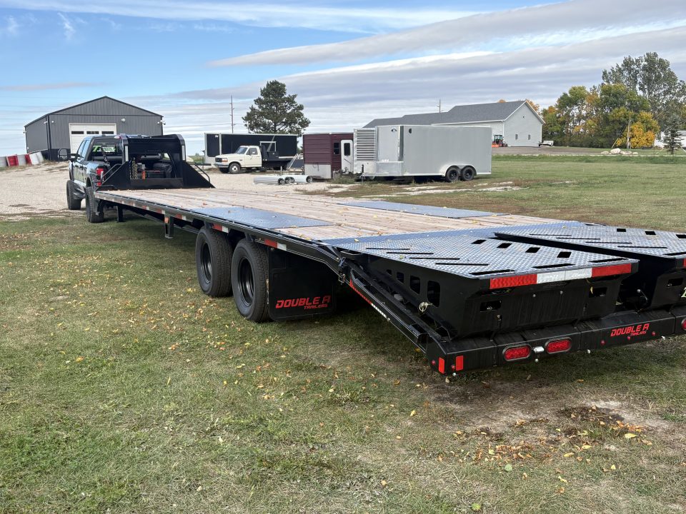 New 2027 Double A 40’ Gooseneck Deckover 35’ plus 5’ x 102” with 2-10K tandem dual axles=25K