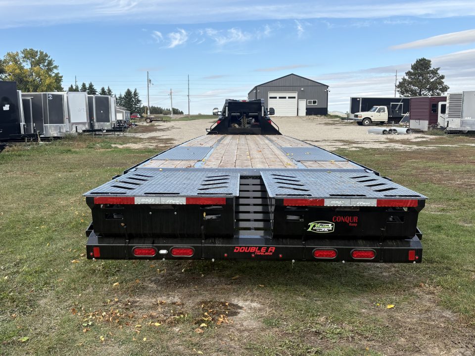 New 2027 Double A 40’ Gooseneck Deckover 35’ plus 5’ x 102” with 2-10K tandem dual axles=25K