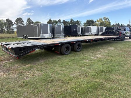 New 2027 Double A 40’ Gooseneck Deckover 35’ plus 5’ x 102” with 2-10K tandem dual axles=25K