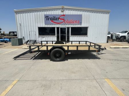 New 2025 PJ Trailers 83" x 12' U8121 Utility Trailer