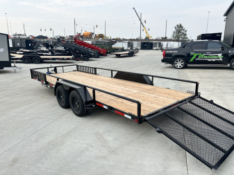 New NEW 2026 Double A 20’x83  Railside Utility Flatbed 2-3500lb axles = 7K With ATV side Ramps