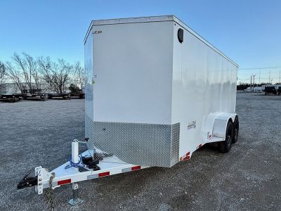 New 2026 Delco Trailers E716-12K Cargo / Enclosed Trailer w/ Barn Doors