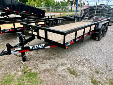 New 2027 Top Hat Trailers HT14-18x83 Equipment Trailer w/ 14 Ply Tire Upgrade