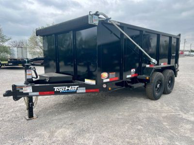 New 2026 Top Hat Trailers DX14-14x83 w/ 4' Tall Sides and Long Arm Tarp Sysem Dump Trailer