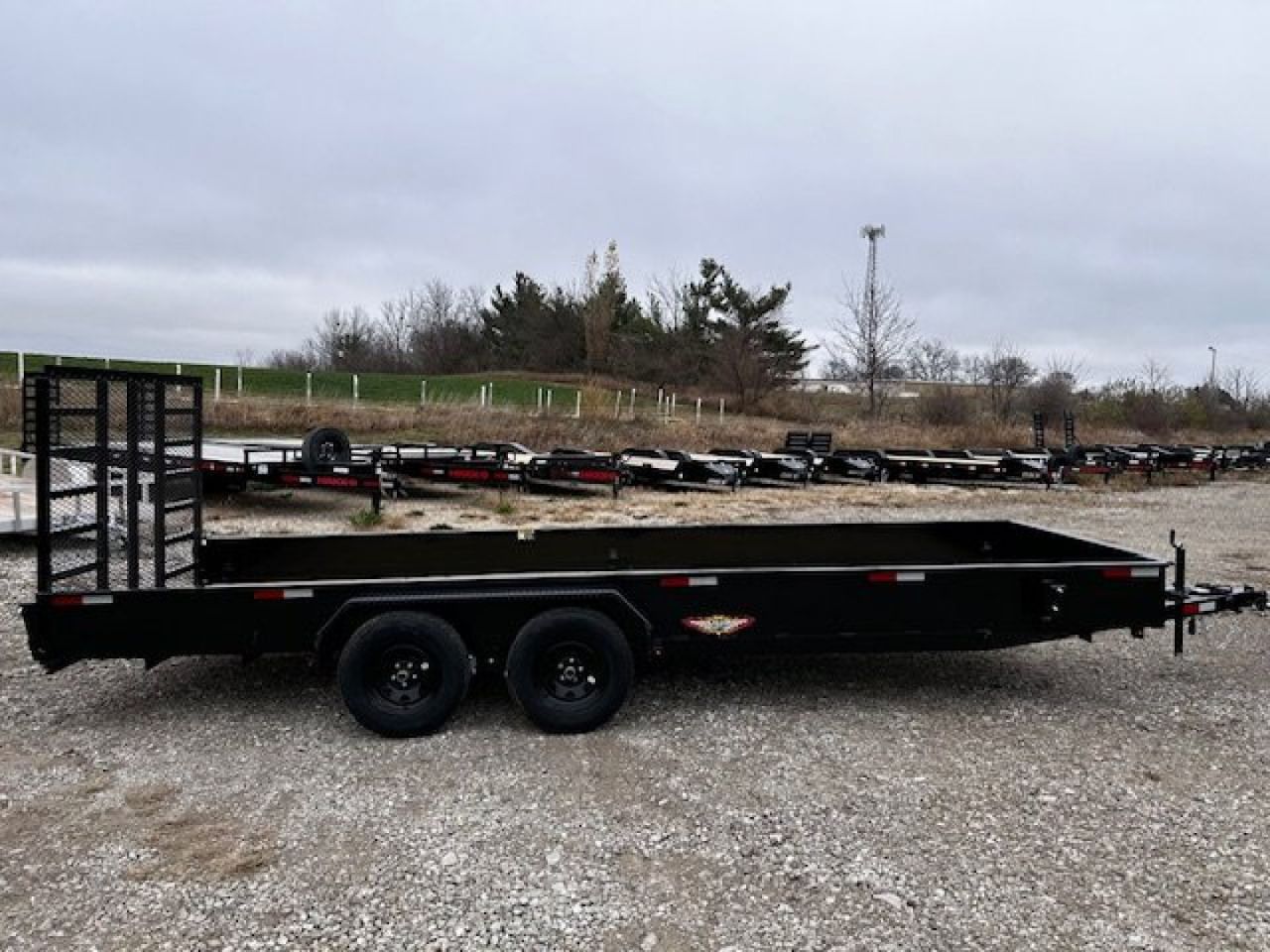 New 2025 H&H Trailers NEW 82"X20' SOLID SIDE 7K GVWR 5' LADDER STYLE GATE Utility Trailer