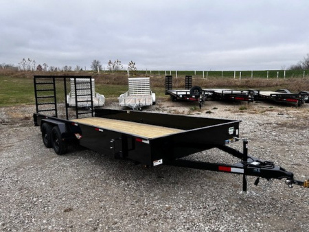 New 2025 H&H Trailers NEW 82"X20' SOLID SIDE 7K GVWR 5' LADDER STYLE GATE Utility Trailer