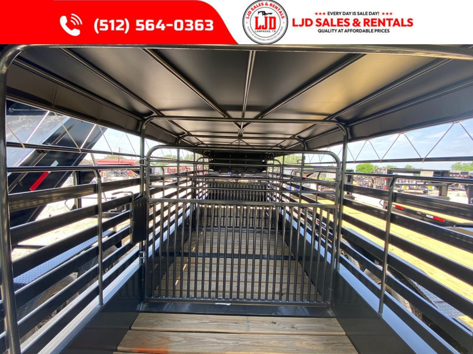 New 2025 Delco - Gooseneck Livestock Trailer 6'8 X 24' - 14 Ply Tires