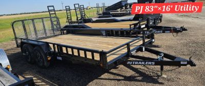 New 2027 PJ Trailers 16' x 83 in. Tandem Axle Channel Utility (UL) Utility Trailer