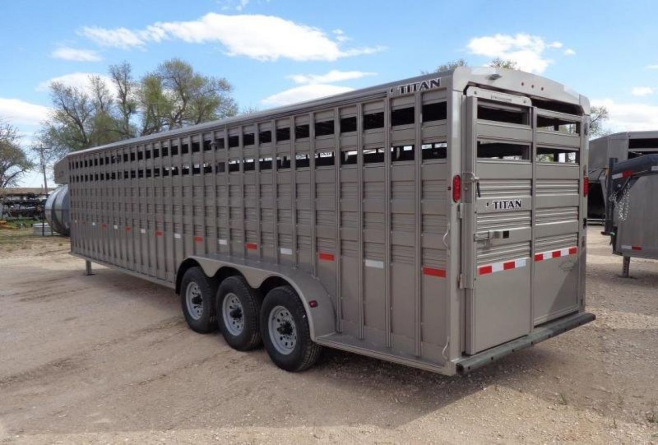 New 2027 Titan Trailer Standard 6'8" x 32' Stock / Stock Combo Trailer