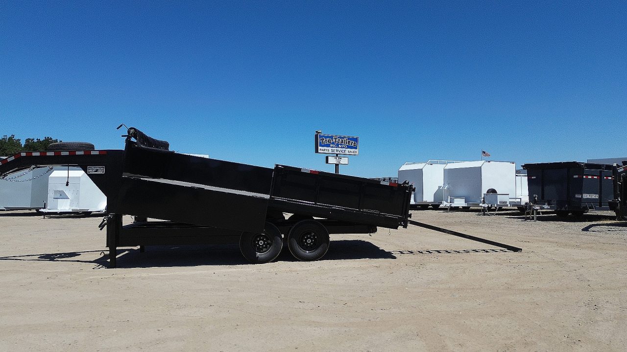New 2026 TRU Custom Deckover Fold Down Sides 8.5x14x2 Dump Trailer 14,000lbs GVWR
