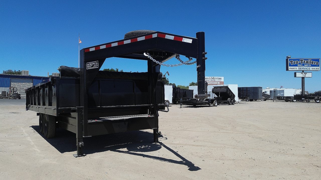 New 2026 TRU Custom Deckover Fold Down Sides 8.5x14x2 Dump Trailer 14,000lbs GVWR