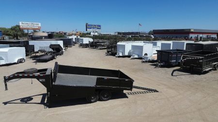 New 2026 TRU Custom Deckover Fold Down Sides 8.5x14x2 Dump Trailer 14,000lbs GVWR