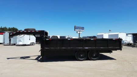 New 2026 TRU Custom Deckover Fold Down Sides 8.5x14x2 Dump Trailer 14,000lbs GVWR