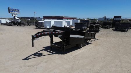 New 2026 TRU Custom Deckover Fold Down Sides 8.5x14x2 Dump Trailer 14,000lbs GVWR
