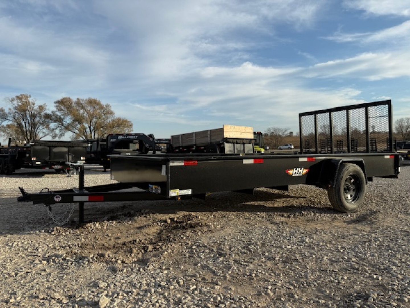 New 2026 H&H Black 82"x14' 3k Solid Side Utility Trailer