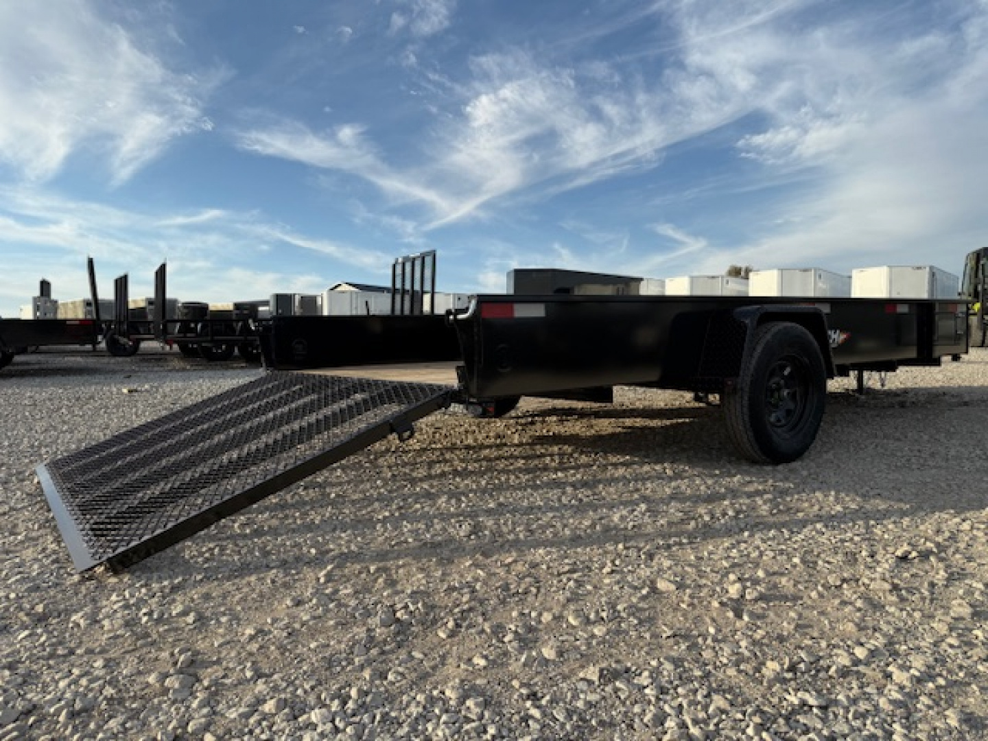 New 2026 H&H Black 82"x14' 3k Solid Side Utility Trailer